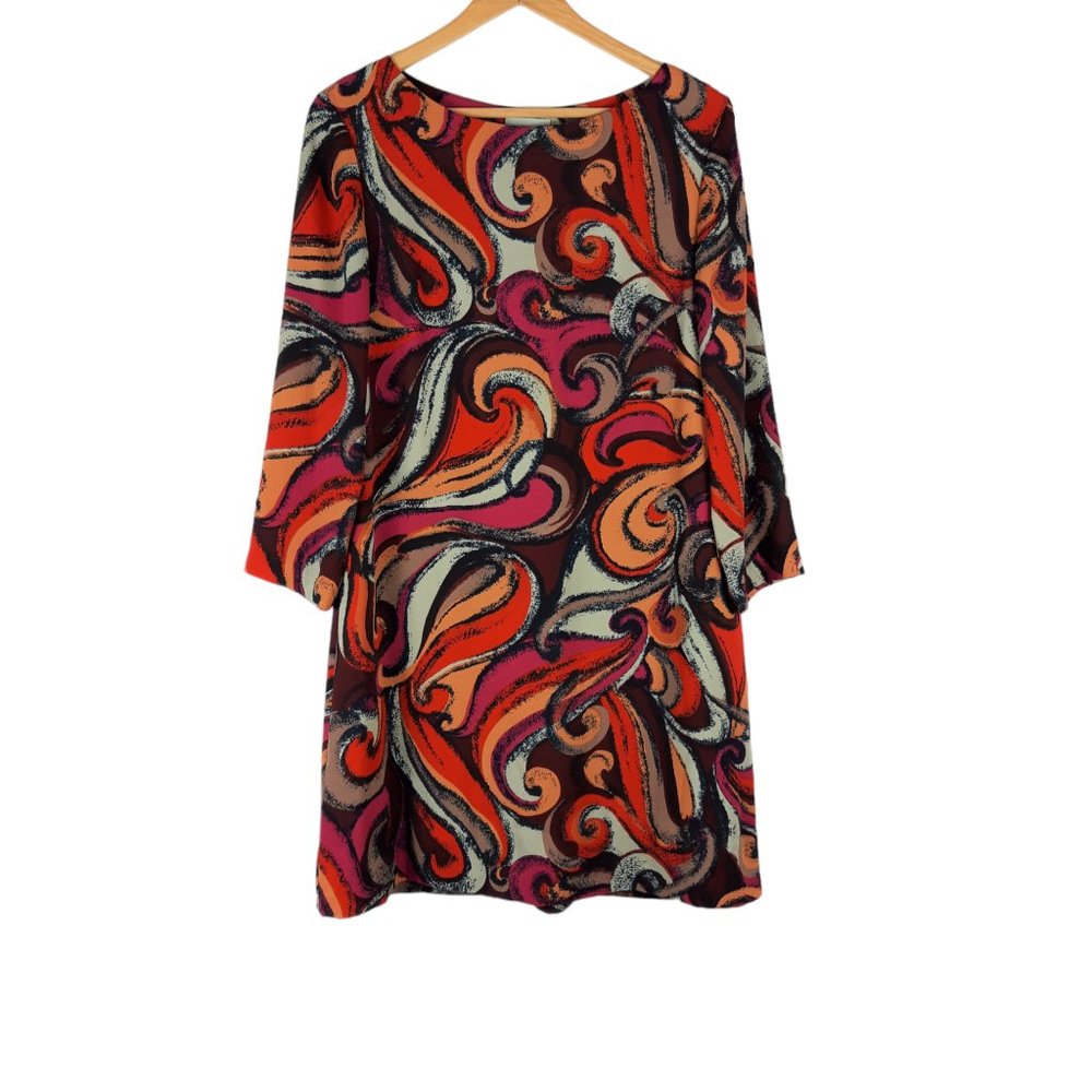 Anthropologie Maeve Swirl Print Shift Dress Size Small